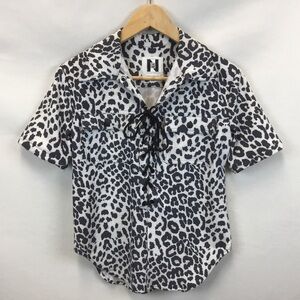 Nicole Frank Sandy Safari Top Leopard Print
